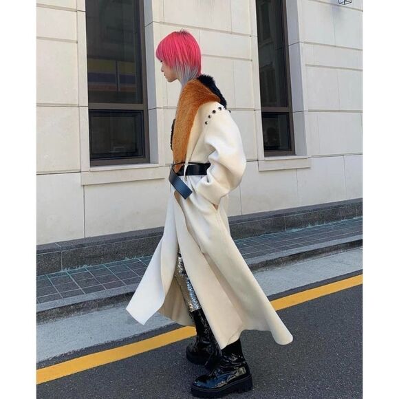 Coat Toga Archives H&M Limited Edition Premium Belted with Faux Fur - Picture 6 of 7